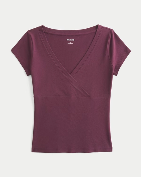Wrap V-Neck Baby Tee