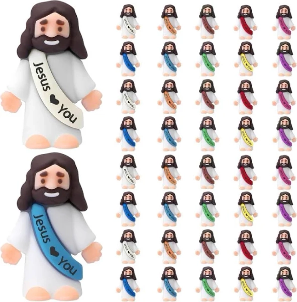 40 Pack Jesus Little Figures Loves You Mini Tiny Baby Jesus Figurines