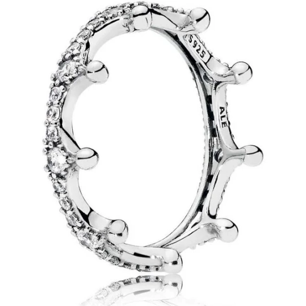 Pandora Women's Clear Sparkling Crown Ring