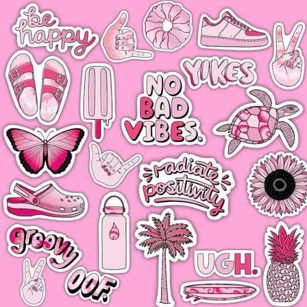 23 Pack Yellow Aesthetic Sticker