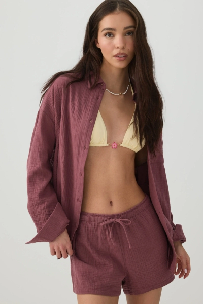 Gauze Button Up Shirt