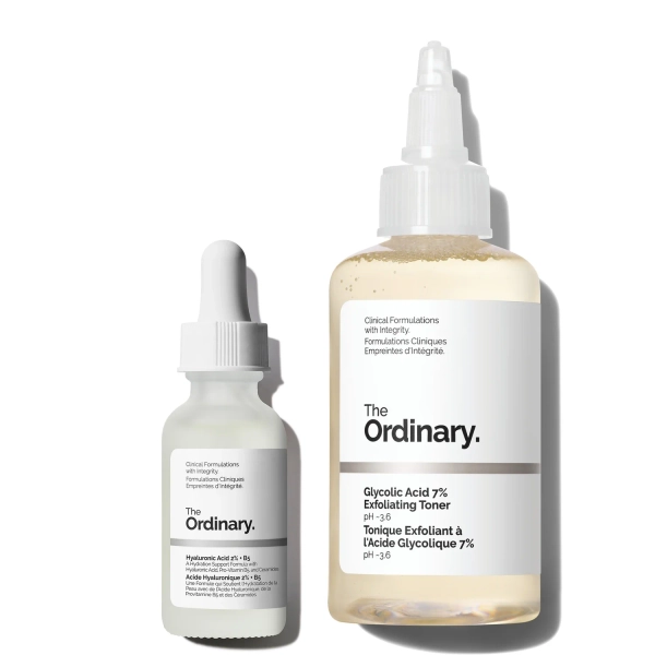 The Ordinary The Glow Collection for Radiant Skin with Hyaluronic and Glycolic Acid