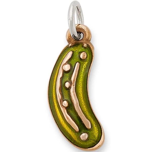 James Avery Sterling Silver Enamel Pickle Charm