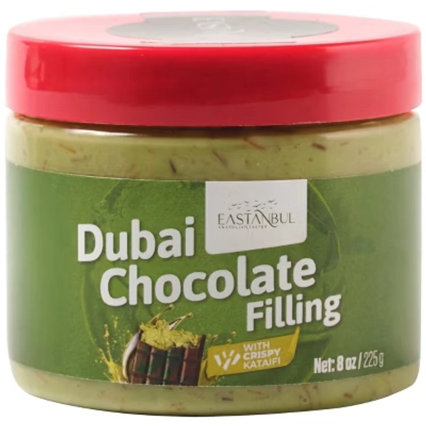 Eastanbul Dubai Chocolate Bar Mixture, Chocolate Bar Pistachio Filling, 7.8oz