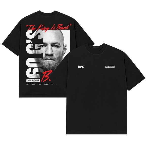 Men's UFC Black Conor McGregor King Billboard Boxy T-Shirt
