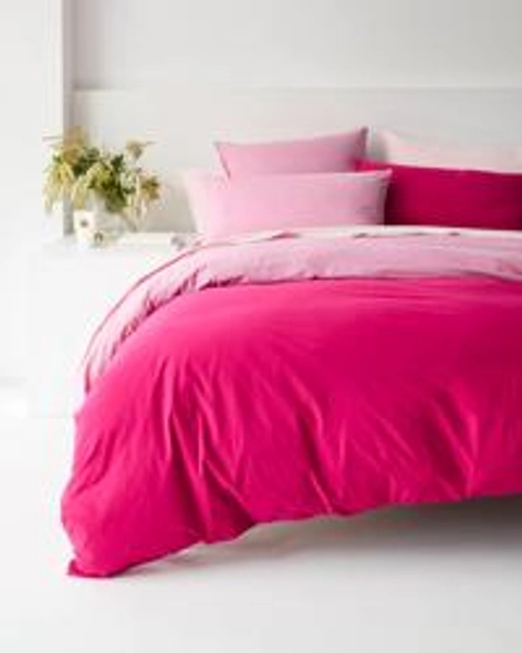 Arlo Cotton Stonewash Quilt Cover Set - Raspberry