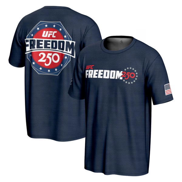 Men's ProSphere Navy UFC Freedom 250 T-Shirt