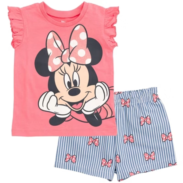 Disney Minnie Mouse Toddler Girls T-Shirt and Shorts Outfit Set 3T