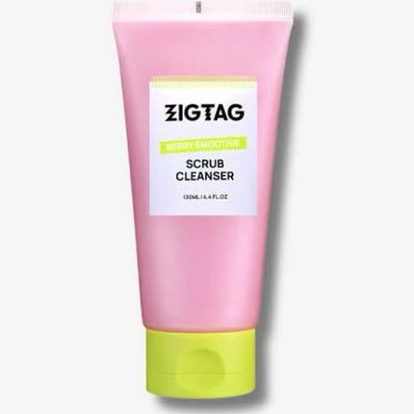 Zigtag Berry Smoothie Scrub Cleanser 130ml | Konjac Bead Exfoliator |