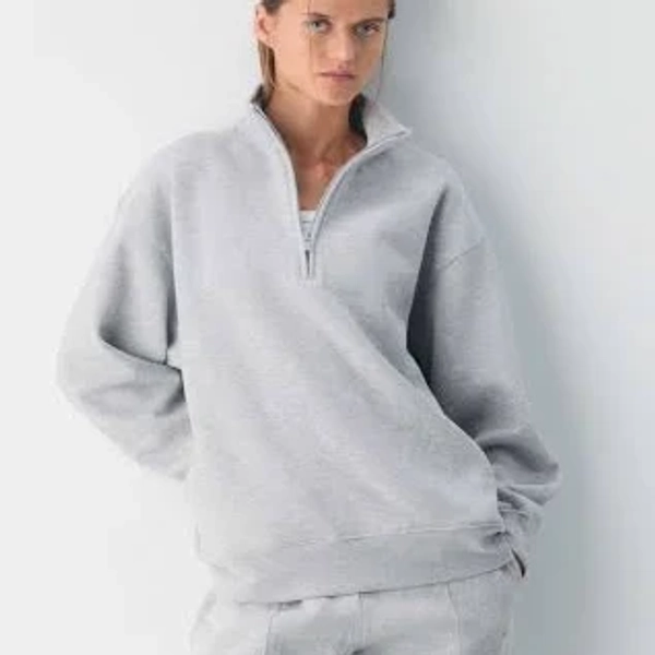 Cozy Sweatfleece Boyfriend 1/2 Zip Sweatshirt
