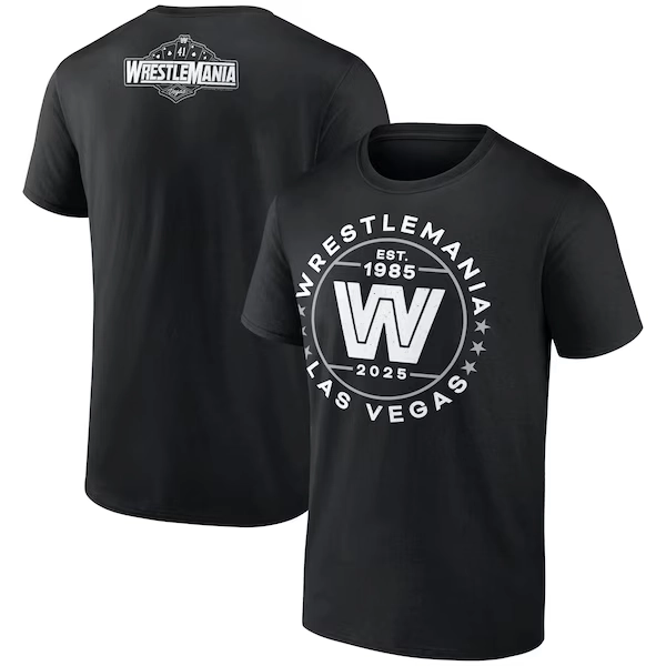 WWE WrestleMania 41 Old School Stars - Black - Mens