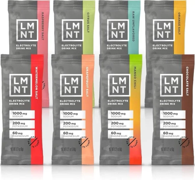 LMNT Zero-Sugar Electrolytes Sampler Salt 8 Sticks