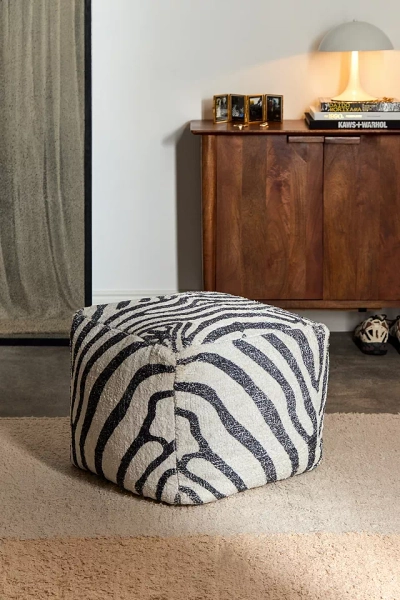 Zebra Print Pouffe