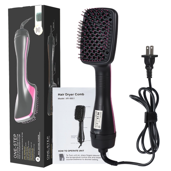 Portable Ionic Hair Straightener Brush 3 Temperature Settings Rapid Negative Ion Frizz Control Anti-scalding Precise Control Suitable For Both Wet And Dry Use A Stylish And Modern Salon Styling Brush A Christmas Gift Gift For Men Women
