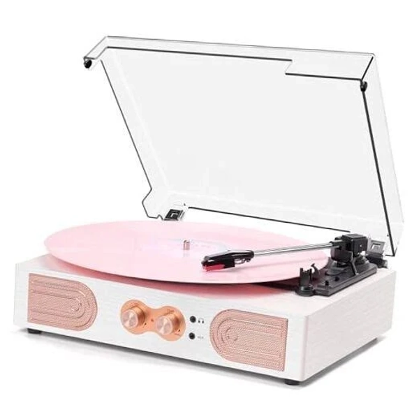Vintage 3-Speed Belt-Drive Bluetooth Record Player