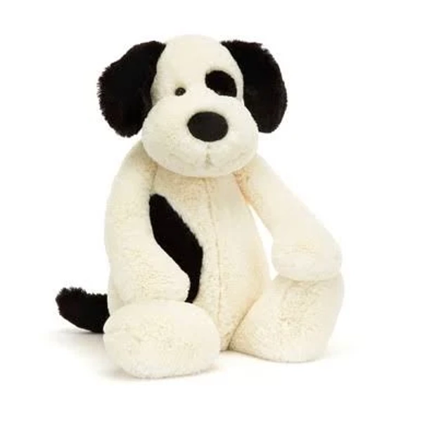 Jellycat Bashful Black Cream Puppy