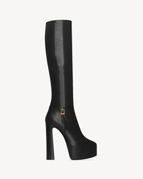 NICO platform boots in smooth leather