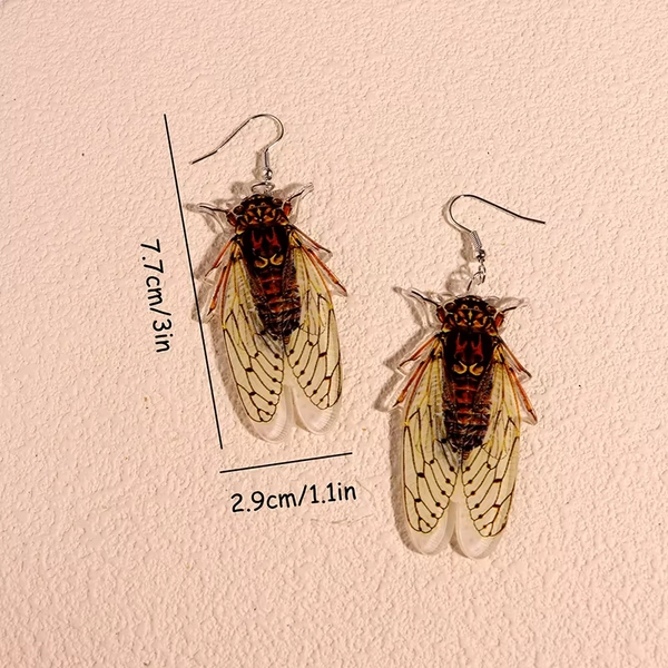 Earrings For Women Girls Hip Hop Cute Exaggeration Special Creativity Jewelry Insect Butterfly Beetle Cicada Fish - AliExpress 