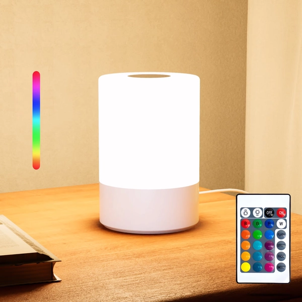 DAYBETTER Night Light, Dimmable Touch Lamp for Bedroom, Portable Table Bedside Lamps, 5 Brightness and 7 RGB Colors, Suitable for Bedroom/Baby Nursery/Bathroom/Hallways/Living Room - Walmart.com