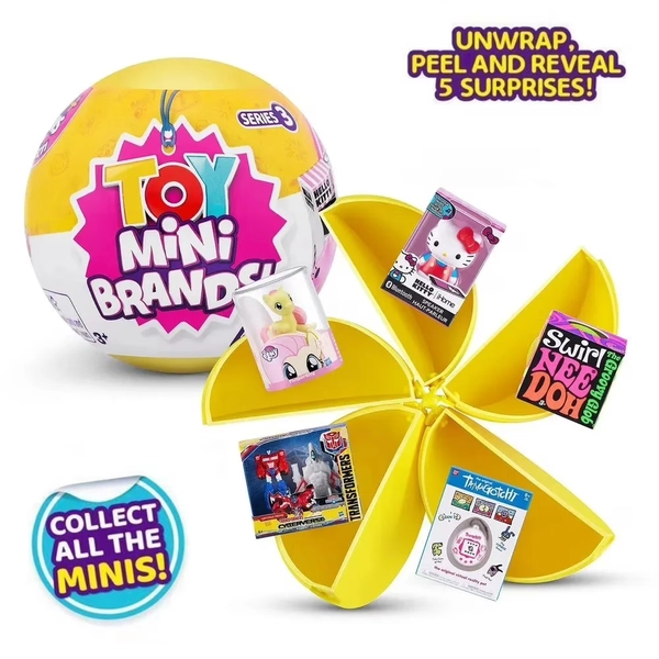 Zuru Mini Brands Toys 5 Surprise Mini Brands Toy Miniature Toys Mystery Blind Box Series 3 Kittyball Miniature Toy - Walmart.com