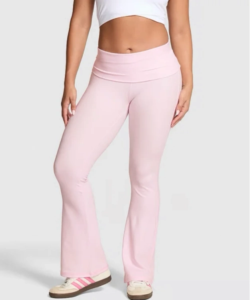 Soft Modal Foldover Kick-Flare Leggings