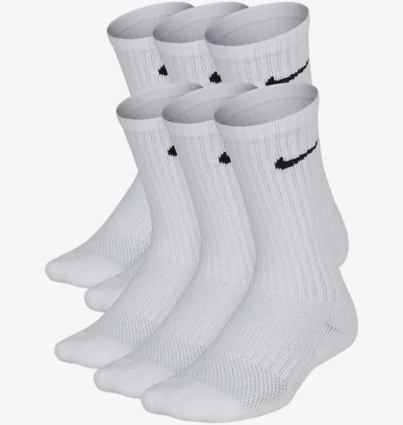Nike Boys' 6-Pack Cushioned Crew Socks