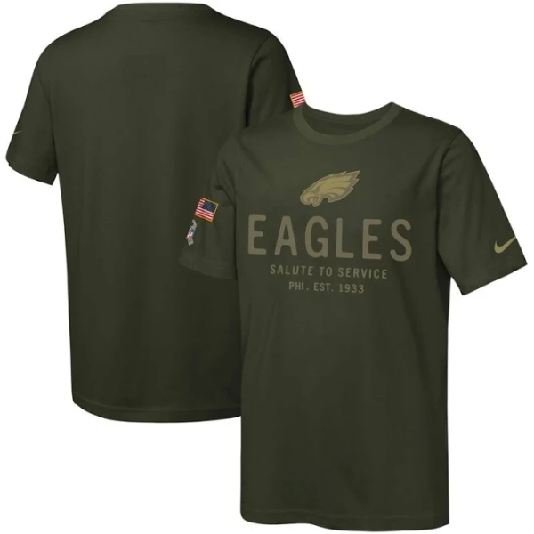 Nike Philadelphia Eagles 2025 Salute to Service Sideline Dri-FIT T-Shirt