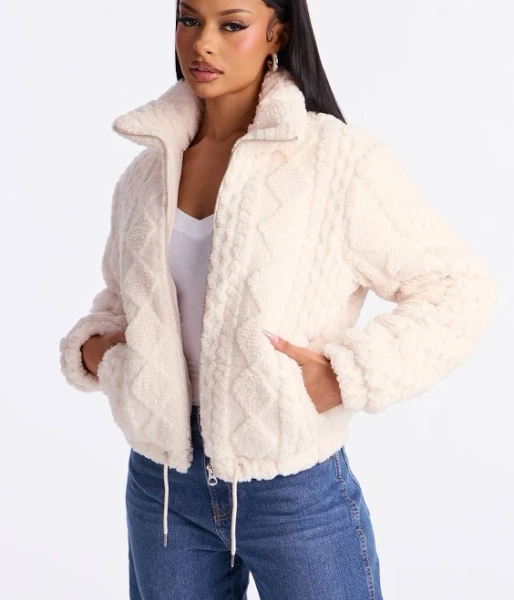Fashion Nova Women's Frosted Dreams Faux Fur Puffer Jacket