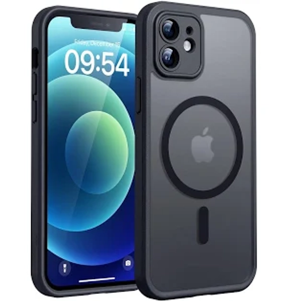 TOCOL für iPhone 12 Hülle für Magsafe, Vollständiger Kameraschutz Stoßfest Kratzfest Transluzente Rückseite Magnetisch Handyhülle für iPhone 12 Case,