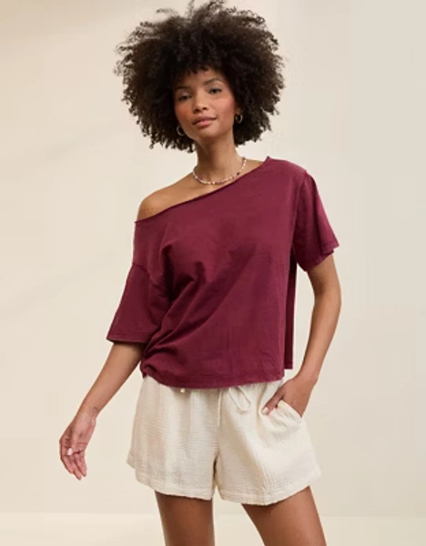 Aerie Off-The-Shoulder Relaxed Tee