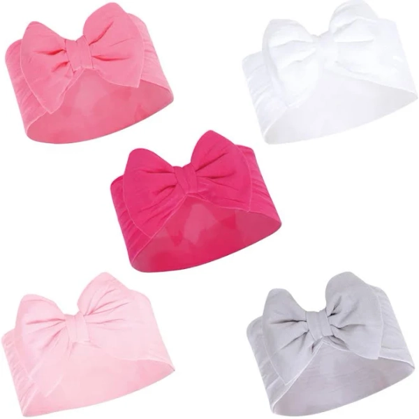 Hudson Baby Girl's 5-Pack Bow Headbands