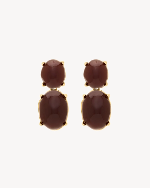 CABOCHON PENDANT EARRINGS IN RESIN