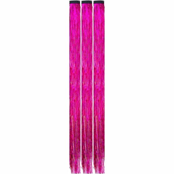 NevaNude 3-Pack Berry Sugar Cup Sparkle Tinsel Hair Tinsel Clips
