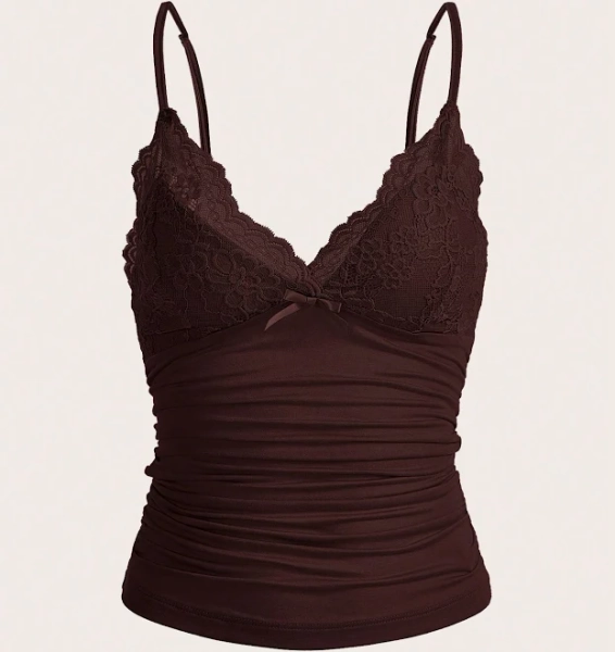 SHEIN Y2k Lace Cami Top