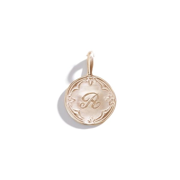 Gold Lula - Vintage Edged Initial Charm