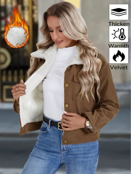 Jaqueta marrom pelinho Shein - ID 41928948