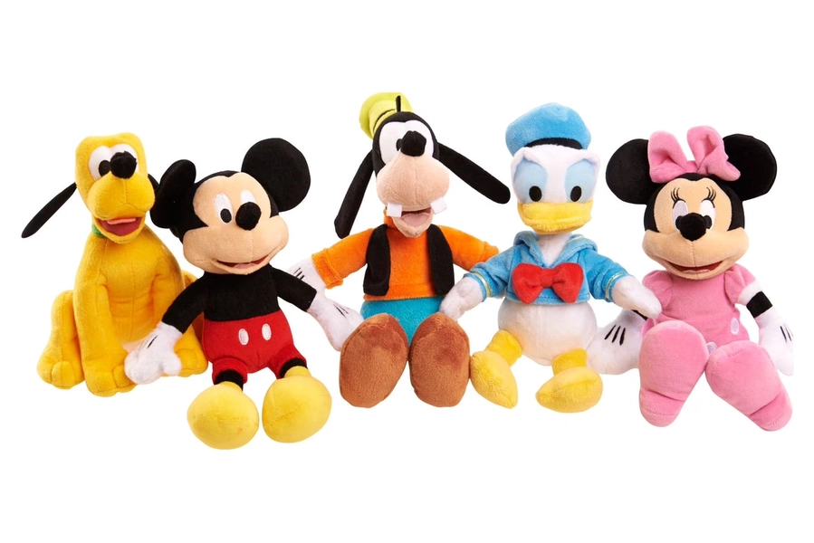 Mickey Mouse Clubhouse Bean Plush, 5 Piece Set,  Kids Toys for Ages 2 Up, Gifts and Presents