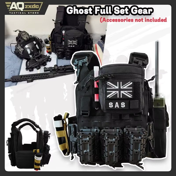 AQzxdc Full set of cos Call of Duty 19 Night War Night Raid Ghost Tactical Vest Props Outdoor Field Vest (excluding accessories) - AliExpress 18