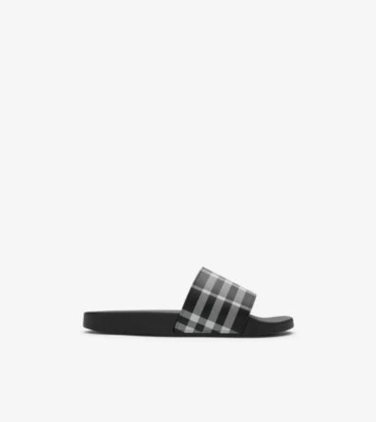 Check Slides in Black/calico - Men, Technical | Burberry® Official