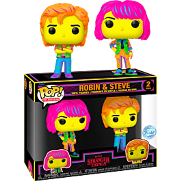 Stranger Things 4 - Robin & Steve Blacklight Pop! Vinyl Figure 2-Pack
