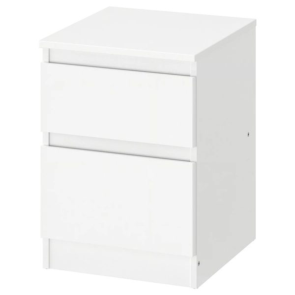 KULLEN Chest of 2 drawers - white 35x49 cm