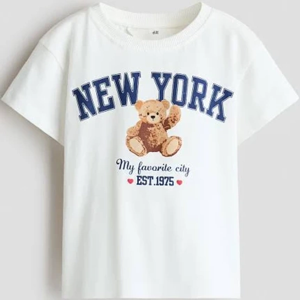 Girls H&M Appliquéd Cotton T-Shirt