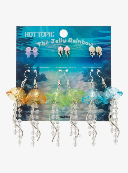 Rainbow Jellyfish Earring Set