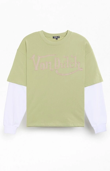 Pacsun Oversized 2fer Long Sleeve T-Shirt