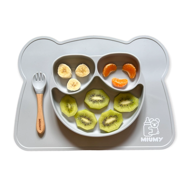 Assiette compartimentée antidérapante