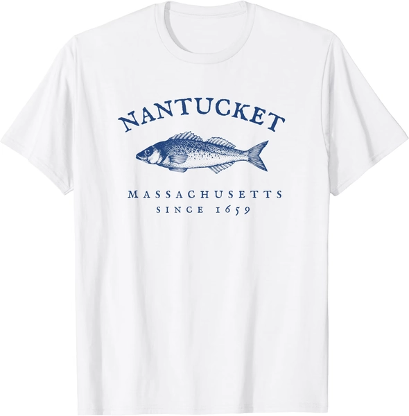 Retro Nantucket Massachusetts Fishing T-Shirt Unisex S-5XL Hot Trending Shirt, Vintage Birthday Gift - Walmart.com
