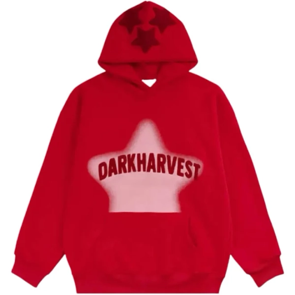 Darkharvest Y2K Hoodie for Urban Fashion Lovers - Red XXXL