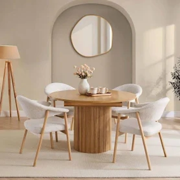 Dusk Hattie Oval Extendable 4-6 Seater Dining Table