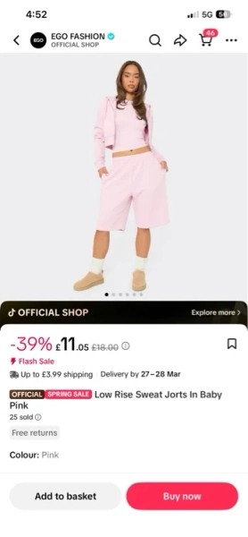 Pink jorts 
