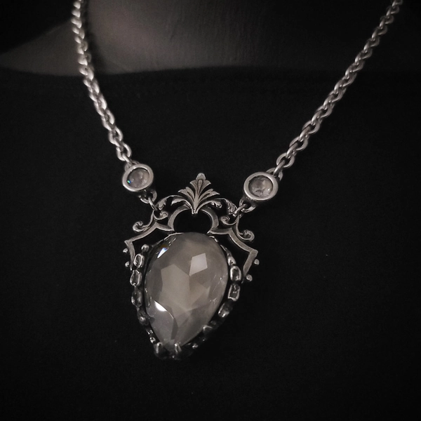 Crystal Bat Jaw Necklace